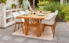 2x Krzesło ogrodowe SOPHIE Hartman z podstawą z drewna teak i ergonomiczne siedzisko białe