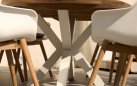 2x Krzesło ogrodowe SOPHIE Hartman z podstawą z drewna teak i ergonomiczne siedzisko białe