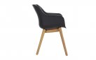2x Krzesło ogrodowe SOPHIE Hartman z podstawą z drewna teak i ergonomiczne siedzisko czarne
