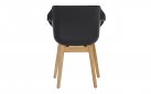 2x Krzesło ogrodowe SOPHIE Hartman z podstawą z drewna teak i ergonomiczne siedzisko czarne