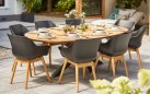 2x Krzesło ogrodowe SOPHIE Hartman z podstawą z drewna teak i ergonomiczne siedzisko czarne