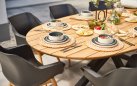 2x Krzesło ogrodowe SOPHIE Hartman z podstawą z drewna teak i ergonomiczne siedzisko czarne