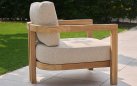 Zestaw ogrodowy lounge MOIRA Hartman teak 5 osobowy sofa 2 fotele 2 stoliki poduszki weatherready 20
