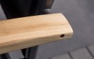 Krzesło ogrodowe ALICE regulowane aluminium teak szerokość 63 cm kolor antracytowy