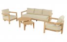 Sofa 3 osobowa MOIRA Hartman teakowa poduszki weatherready 205x81x60 meble ogrodowe i na taras