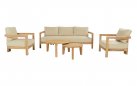 Sofa 3 osobowa MOIRA Hartman teakowa poduszki weatherready 205x81x60 meble ogrodowe i na taras