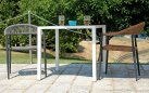 Krzesło MILANO ogrodowe grafitowe aluminiowe z plecionką słomkową sztaplowane