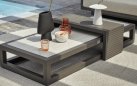 Santorini Rope AppleBee narożnik ogrodowy aluminiowy 318×240 cm z poduszkami BEE WETT® i stolikiem ceramicznym