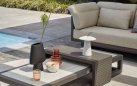 Santorini Rope AppleBee narożnik ogrodowy aluminiowy 318×240 cm z poduszkami BEE WETT® i stolikiem ceramicznym