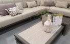 Santorini Rope AppleBee narożnik ogrodowy aluminiowy 318×240 cm z poduszkami BEE WETT® i stolikiem ceramicznym