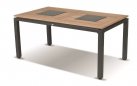 Rozkładany stół aluminiowo-teakowy CONCEPT 180/240 HArtman