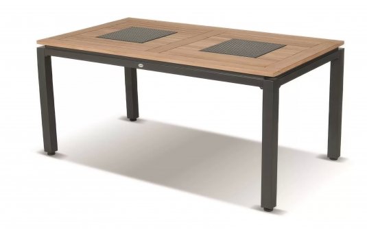 Rozkładany stół aluminiowo-teakowy CONCEPT 180/240 HArtman