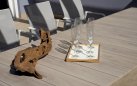 ARENZANO stół ogrodowy aluminiowy 211–276×100 blat efekt drewna nogi antracyt