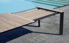 ARENZANO stół ogrodowy aluminiowy 211–276×100 blat efekt drewna nogi antracyt