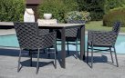 ARENZANO stół ogrodowy aluminiowy 211–276×100 blat efekt drewna nogi antracyt