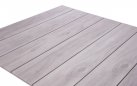 ARENZANO stół ogrodowy aluminiowy 211–276×100 blat efekt drewna nogi białe