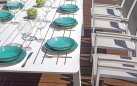 PORTO ERCOLE stół ogrodowy aluminiowy rozkładany 200–300×102 biały