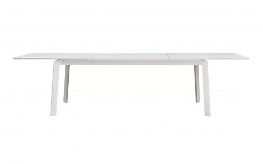 PORTO ERCOLE stół ogrodowy aluminiowy rozkładany 200–300×102 biały