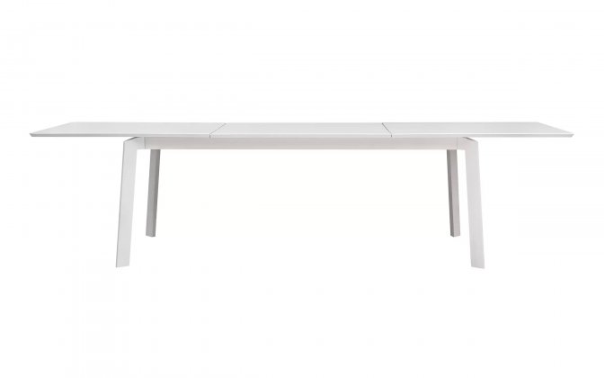 PORTO ERCOLE stół ogrodowy aluminiowy rozkładany 200–300×102 biały