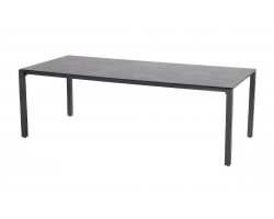 Stół ogrodowy Hartman VICTORIO 220×100 cm – aluminiowa konstrukcja i blat HPL (kamień), antracyt, nowoczesny design