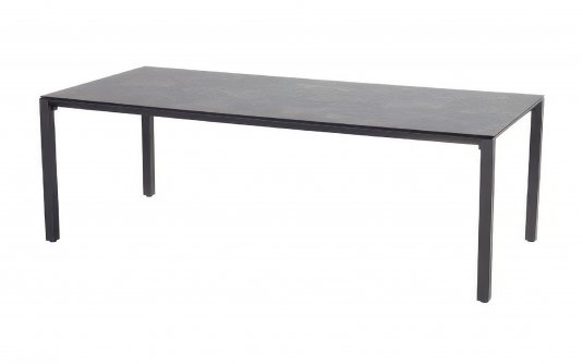 Stół ogrodowy Hartman VICTORIO 220×100 cm – aluminiowa konstrukcja i blat HPL (kamień), antracyt, nowoczesny design