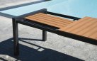Graitowy Stół ogrodowy aluminiowy rozkładany 160-210 MAJORCA z blatem z desek kompozytowych