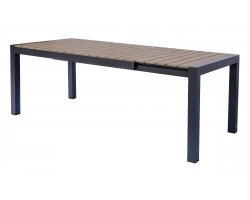 Graitowy Stół ogrodowy aluminiowy rozkładany 160-210 MAJORCA z blatem z desek kompozytowych