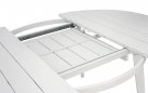Biały stół ogrodowy aluminiowy okrągły rozkładany Ø120/170 ROTONDO