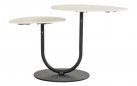 Zestaw stolików ogrodowych ROTA DUO aluminium ceramika 60×40×50 cm czarny