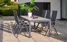 Stół ogrodowy COMINO aluminium blat ceramika 223×100×75 cm antracyt