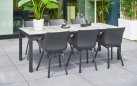Stół ogrodowy COMINO aluminium blat ceramika 223×100×75 cm antracyt