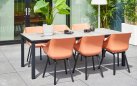 Stół ogrodowy COMINO aluminium blat ceramika 223×100×75 cm czarny
