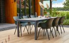 Stół ogrodowy COMINO aluminium blat ceramika 223×100×75 cm czarny