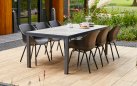 Stół ogrodowy COMINO aluminium blat ceramika 223×100×75 cm czarny