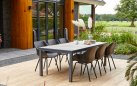 Stół ogrodowy COMINO aluminium blat ceramika 223×100×75 cm czarny