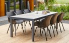 Stół ogrodowy COMINO aluminium blat ceramika 223×100×75 cm czarny