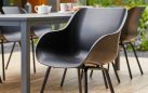 Stół ogrodowy COMINO aluminium blat ceramika 223×100×75 cm czarny
