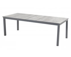 Stół ogrodowy COMINO aluminium blat ceramika 223×100×75 cm antracyt