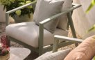 Zestaw ogrodowy RANA aluminium poduszki stoliki sofa 200 cm kolor jasnozielony