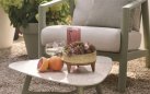 Zestaw ogrodowy RANA aluminium poduszki stoliki sofa 200 cm kolor jasnozielony