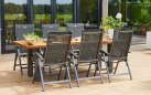 Stół ogrodowy HERON Hartman teak aluminium 240x100 cm 6-8 osobowy taras i ogród