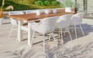 Stół ogrodowy HERON Hartman teak aluminium 240x100 cm 6-8 osobowy taras i ogród