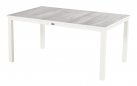 Biały stół ogrodowy COMINO aluminium blat ceramika 163 × 100 × 75 cm 