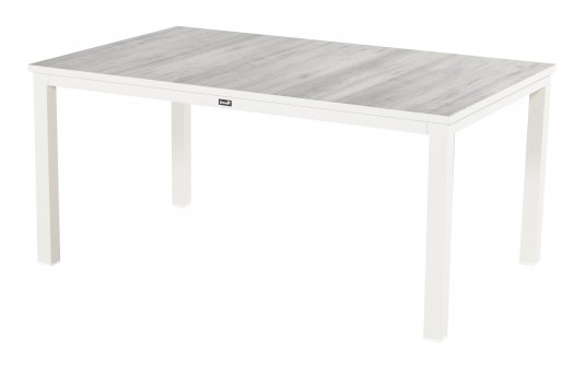 Biały stół ogrodowy COMINO aluminium blat ceramika 163 × 100 × 75 cm 