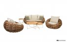 COCOON BOUCLÉ zestaw ogrodowy z technorattanu z poduszkami BEE WETT® boucle
