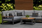 Narożnik ogrodowy aluminiowy SOHO Life antracyt jasnoszare poduszki Mist Grey