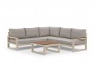 Narożnik ogrodowy aluminiowy SOHO Life beżowy jasnoszare poduszki Mist Grey