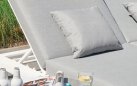 Łóżko ogrodowe aluminiowe białe FITZ z regulowanym oparciem