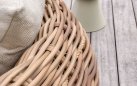 COCOON DAYBED łóżko ogrodowe z technorattanu z poduszkami BEE WETT® Boucle beżowy