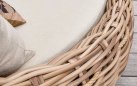 COCOON DAYBED łóżko ogrodowe z technorattanu z poduszkami BEE WETT® Boucle beżowy